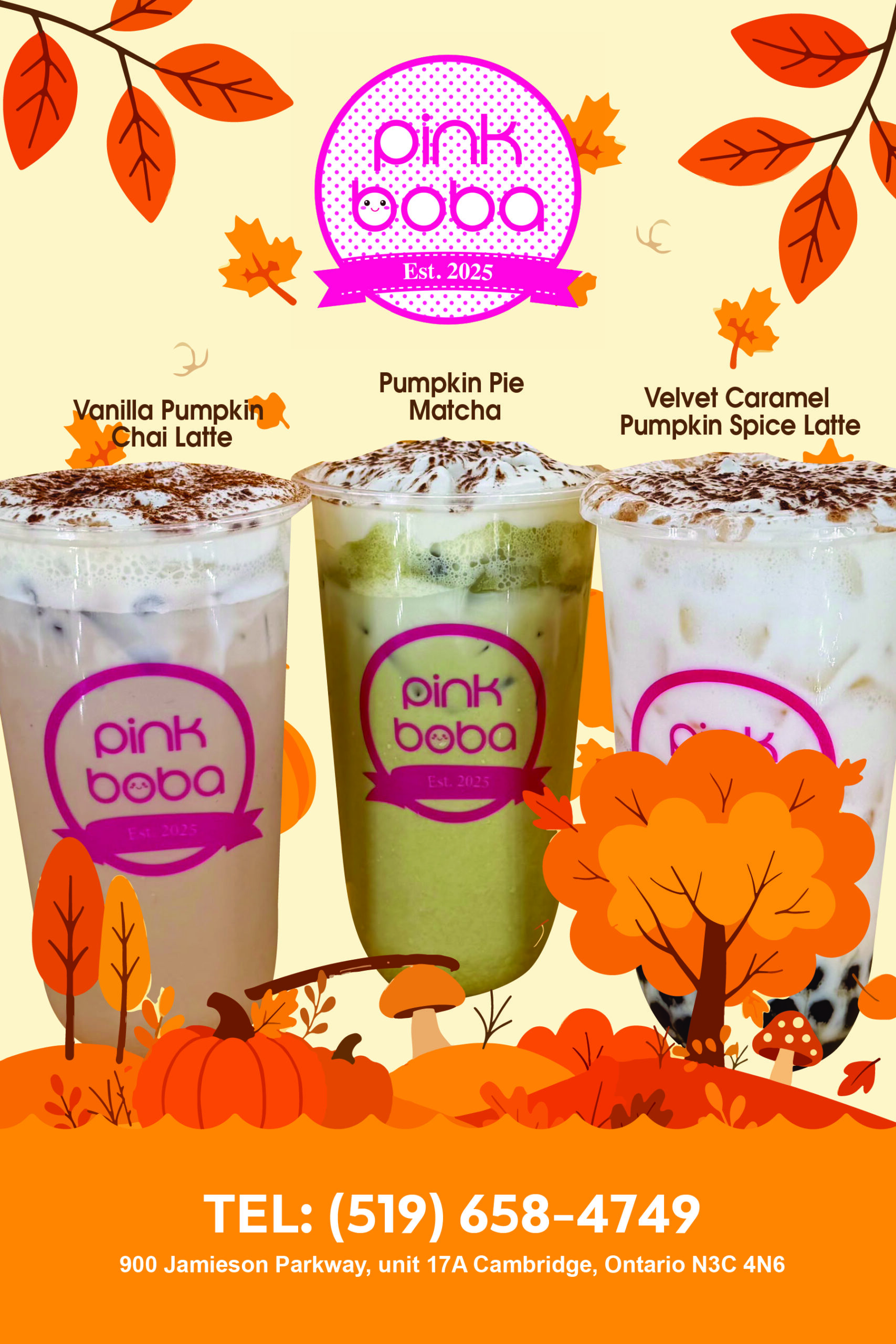 pink boba fall poster web